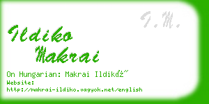 ildiko makrai business card